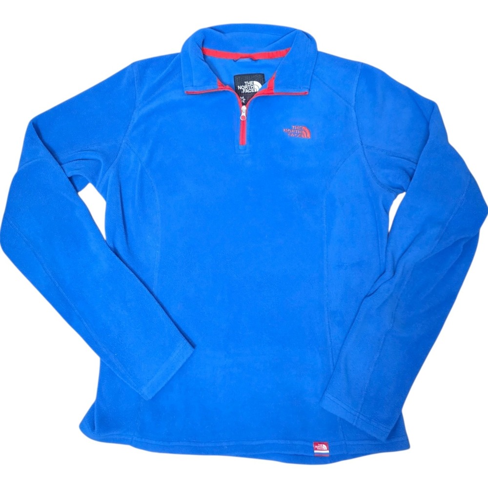 The North Face Sochi 2014 RU/14 Womens S Blue Polartec 1/4 Zip Fleece